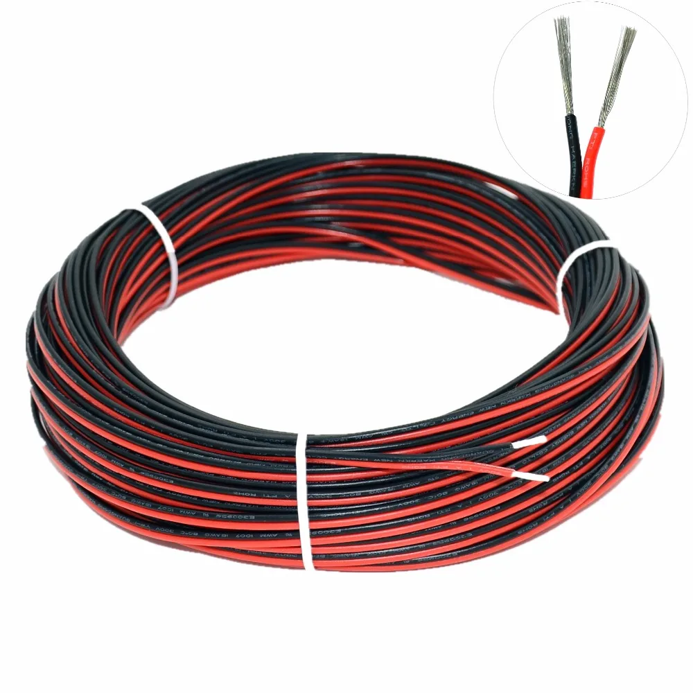 

10M 18AWG Electrical Wire 2pin Extension Cable Wire 12v DC Wire for Single LED Strip Light 3528 5050