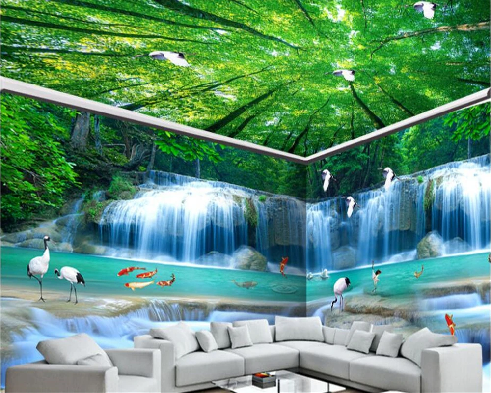 Beibehang модные 3D обои водный лес белый голубь дом фон настенная живопись papel de parede 3d