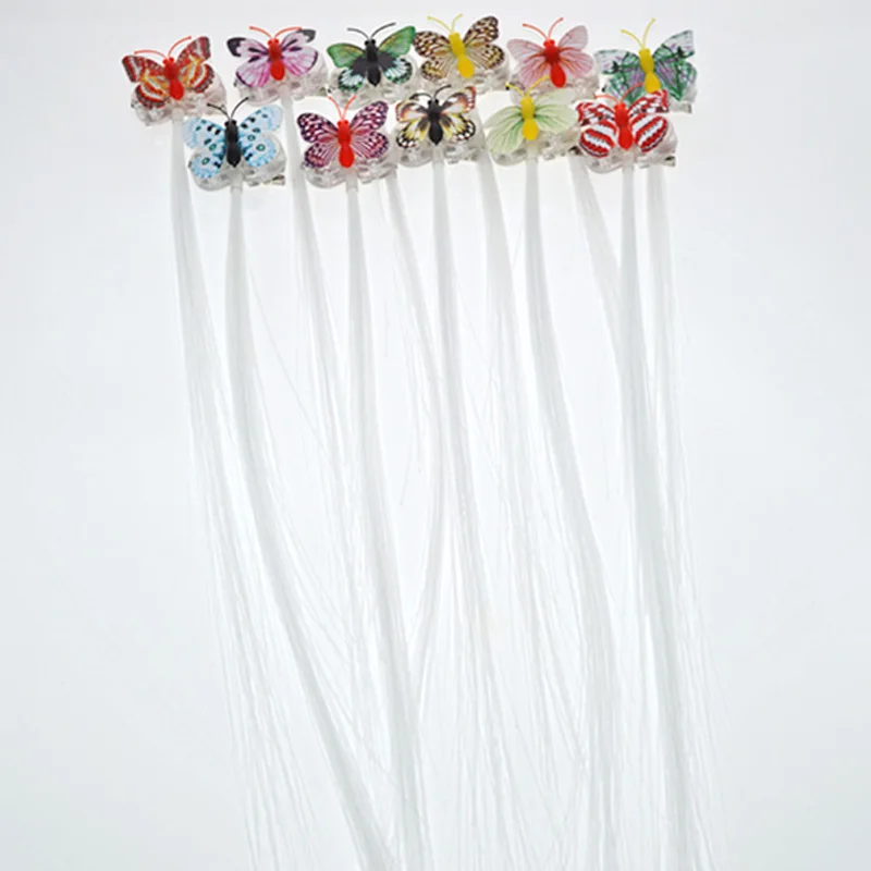 Gafas Led для вечерние 100 шт./лот светодиодный светящийся цветок светодиодный зажим для волос светящаяся Бабочка украшение для бара и вечеринки вечерние принадлежности игрушка