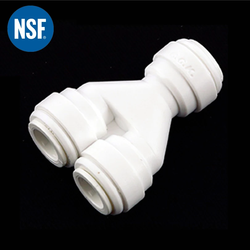 CCK RO Fitting Two Way Divider 3/8" Push in to 3/8" Push in to 3/8