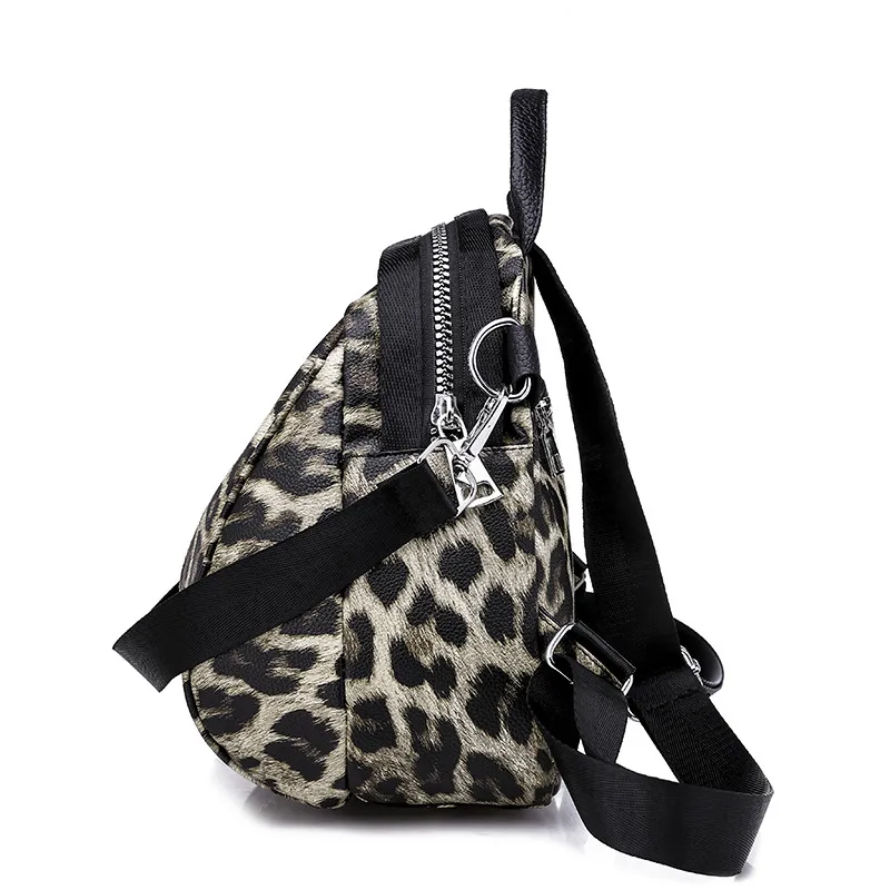 Модный водонепроницаемый женский рюкзак с леопардовым принтом, новинка, хит, Корейская версия, рюкзак для девочек, устойчивый к царапинам, сумки на плечо для женщин