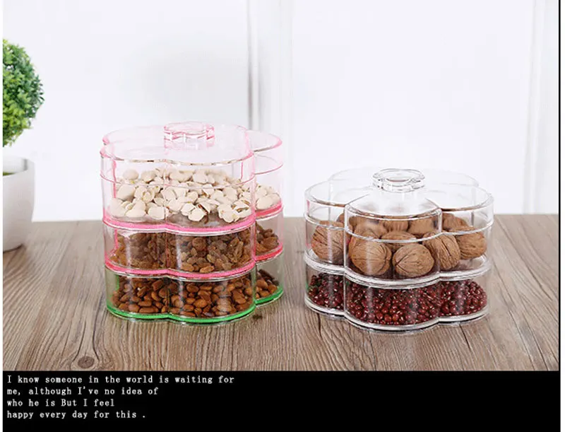 Шт. 1 шт.. креативная коробка для хранения конфет, разделенная многослойная сушеная Фруктовая тарелка, европейский стиль с крышкой