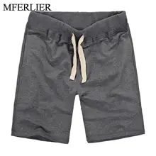 MFERLIER летние шорты мужские 4XL 5XL хлопок вес 110 кг эластичный пояс мужские шорты