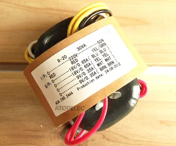 

220V 30W R-Core Transformer 18V+18V 9V+9V for Audio Amplifier Preamps AMP DAC R Core