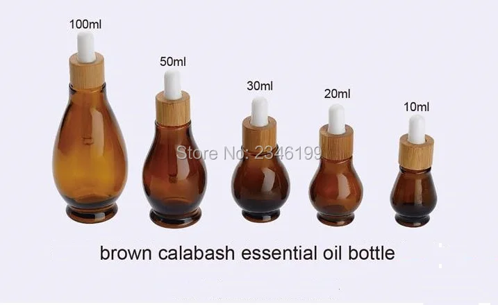 10ML 20ML 30ML 50ML 100ML Brown Calabash Bottle Glass Amber Essential Oil Packing Bottle with Bamboo Dropper Glass Pipette духи avon 10ml 30ml 30ml