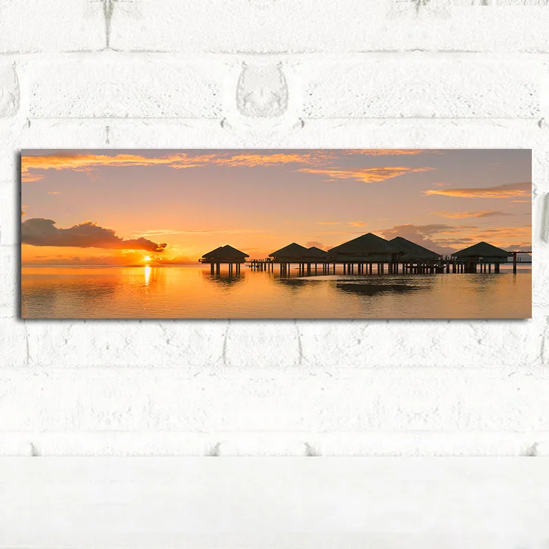 Günstige Tableau Sonnenaufgang Natürliche Landschaft Poster und Drucke auf Leinwand Kunst Skandinavischen Moderne Wand Bild für Wohnzimmer Bed Room Decor