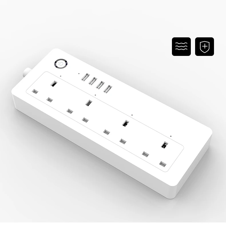 Умная полоса розетка 4 AC Розетка 4 USB порт Smart Wifi power Strip Быстрая зарядка беспроводной пульт дистанционного управления приложение для Alexa Google Home