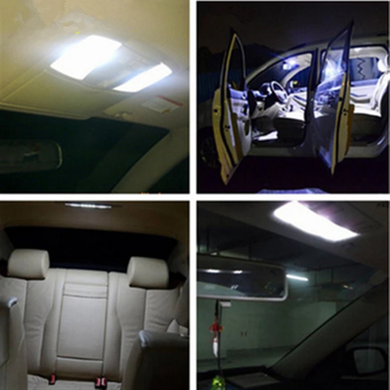 Светодиодная панель EBSX 6 шт. белая 12SMD 5050 3 чипа светодиодный светодиодная лампа
