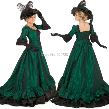 

New arrival 19 Century Colonial Georgian Victorian Regency Civil War Revolutionary Halloween Renaissance Medieval dress HL-101