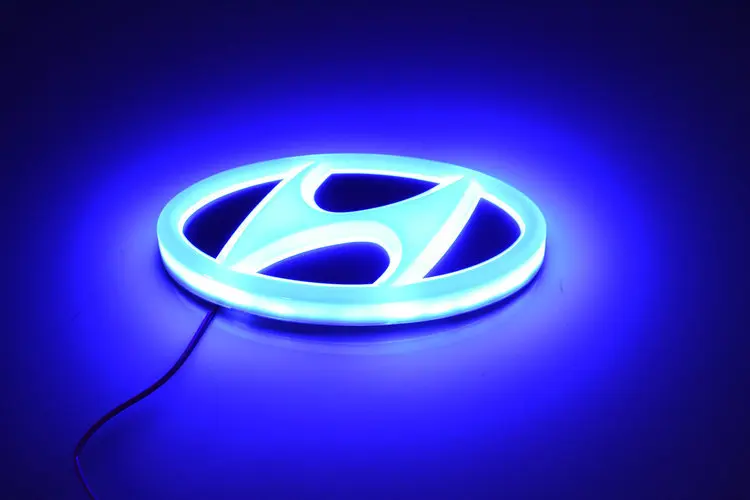 

New Design Style Colorful LED logo warning Light Light-emitting  for TUCSON GENESIS COUPE SONATA Former car standard