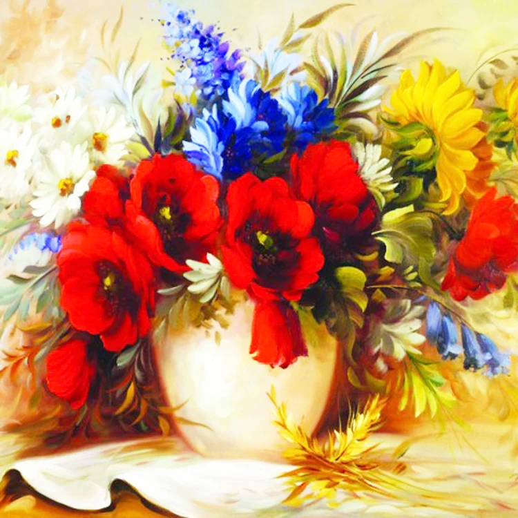 

A1519 Diamond Embroidery Home Decor Cross stitch Flowers 100% Resin Tool dril Painting Cross Stitch Mosaic Needlework
