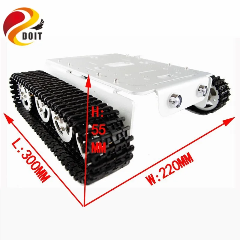 DOIT RC металлический робот-танк шасси автомобиля гусеница с высоким крутящим моментом двигателя с датчиком Холла измерения скорости дистанционного управления
