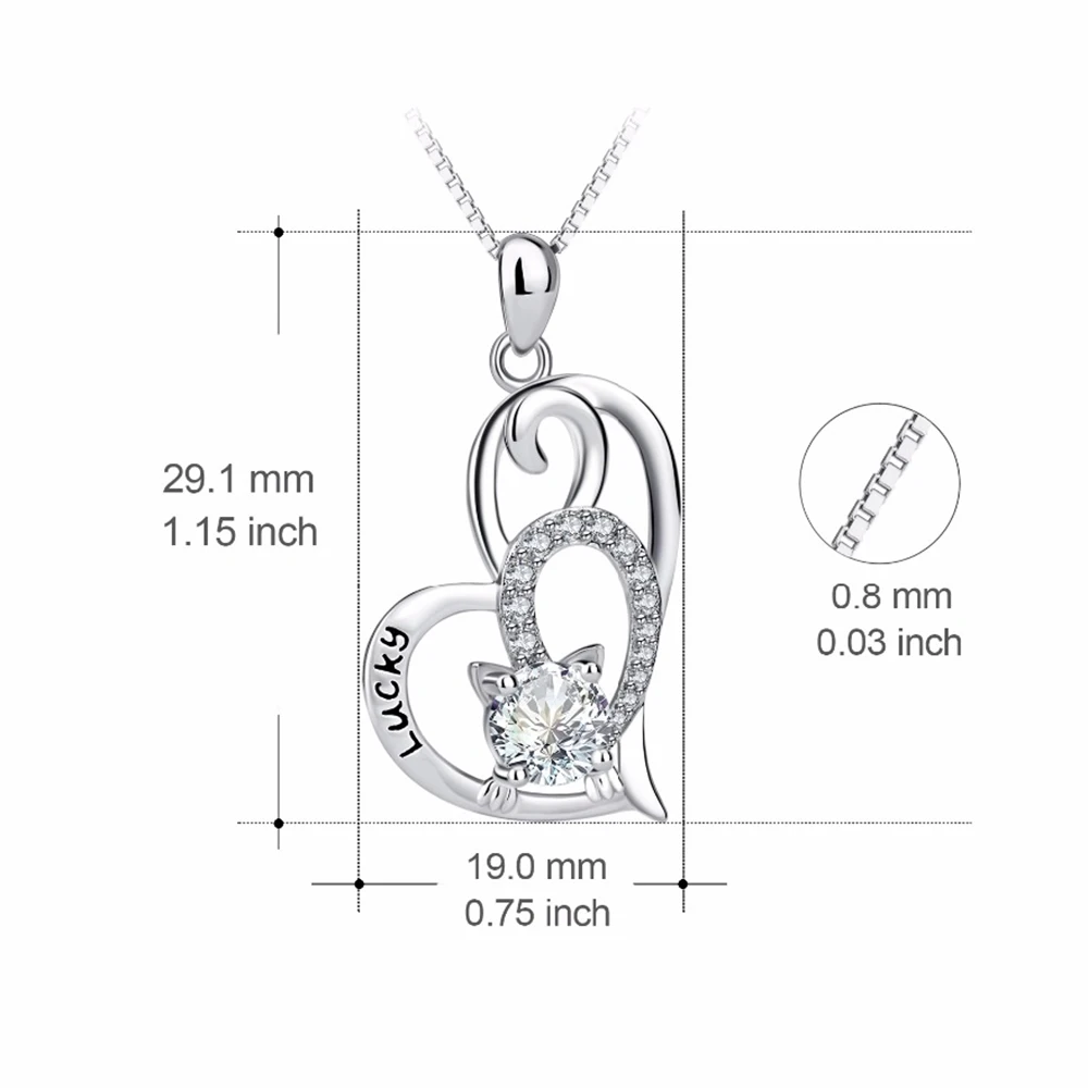 Женское колье из серебра 925 пробы с кулоном в виде сердца|fashion jewelry|jewelry fashionfashion