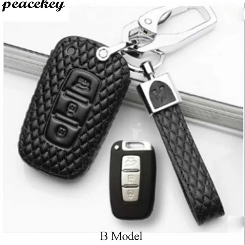 Кожаный чехол для автомобильных ключей Kia Rio Sportage R QL KX5 Venga Ceed Cerato Sorento K2 K3 K4 K5|Футляр