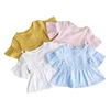 Flaer Sleeve Spring Summer Girls Blouses Tops Cotton Casual Kids Girl Shirts for Children Clothing Shirts Dress 1