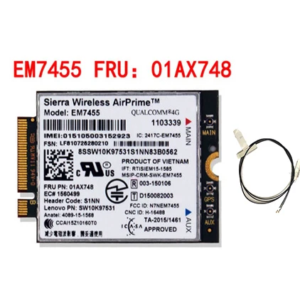 Горячая EM7455 FRU 01AX748 4 аппарат не привязан к оператору сотовой связи CAT6 для Thinkpad 2017 X1