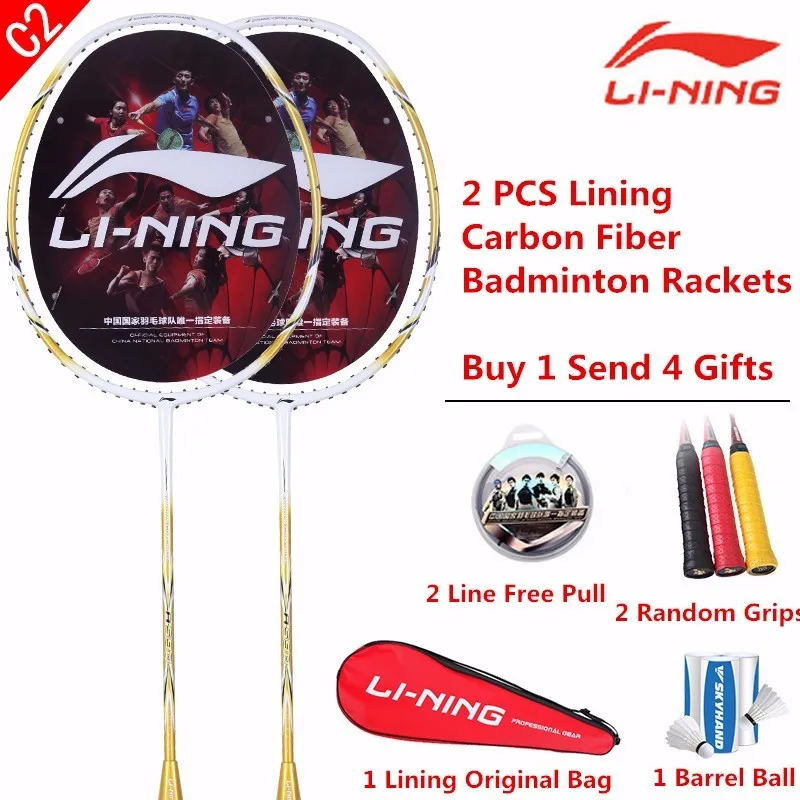 Подкладка бадминтон ракетки 2 шт. оригинальный Li-ning бадминтон ракетки 1 пара Li Ning ультра-легкий углеродного волокна 22-26Poud L459OLB