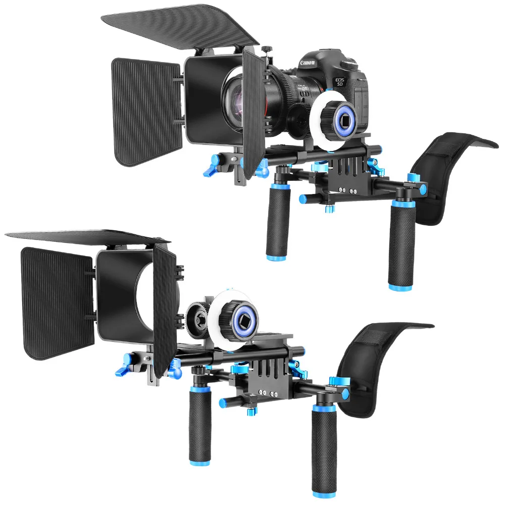 Neewer Rig набор кино комплект система изготовления пленки+ наплечное крепление фоллоу фокус+ Матовая коробка для Canon/Nikon/Pentax/Olympus/sony DSLR