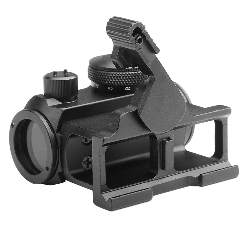 Skup Celownik z nową optyką Mini Micro 1X24 Reflex zielona i czerwona kropka celownik z QD Quick Riser Mount kolimator red dot do polowania Airsoft