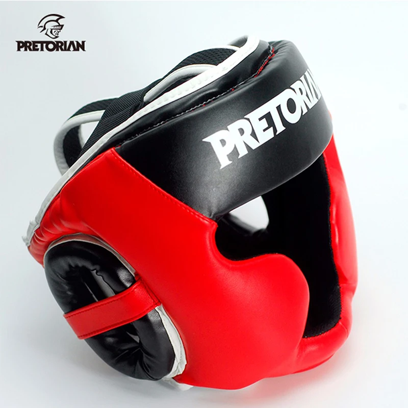 Искусственная кожа PRETORIAN Boxing Headguard MMA Training Sparring TKD Муай Тай Каратэ полукрышка головные уборы Грант шлем для кикбоксинга