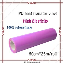 50 см* 25 м теплопередающий виниловый ролик Горячая флуоресцентных виниловых теплопередающих материалов для спортивной одежды