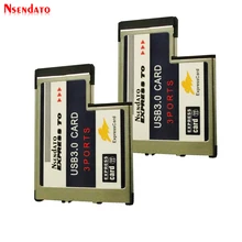 Pci-e express card 34mm 54mm escondido usb 3.0 adaptador 5gbps usb3.0 3 porta express cartão 54 pcmcia hub conversor para pc