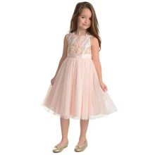 Yatheen/платье трапециевидной формы из тюля с вышитым лифом для девочек 4-14 лет; Детские праздничные платья