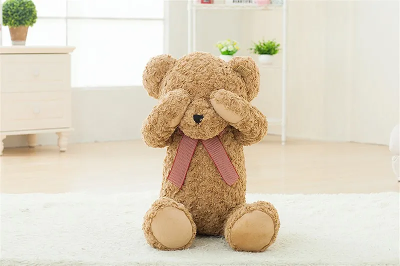 2016 New Hot Kawaii Teddy Bear Plush Toys Stuffed Dolls Shy Hug Bears Kids Friends Lovers Gift Wedding Decor 486585cm (4)