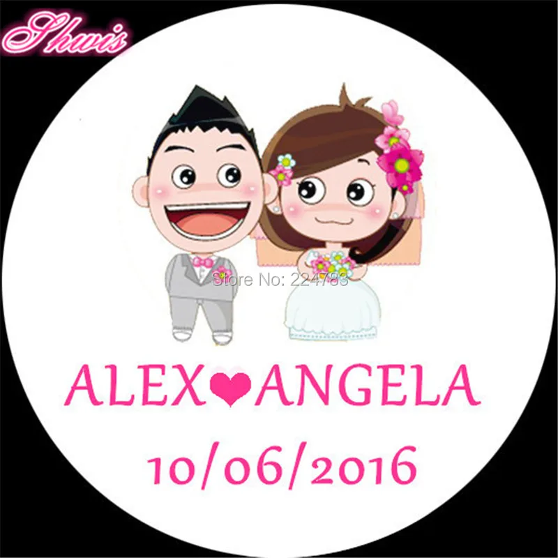 

100pcs Personalized Wedding Stickers Wedding Self-Adhesive Stickers Favor Sticker Wedding Decoration Boda Bomboniere Matrimonio