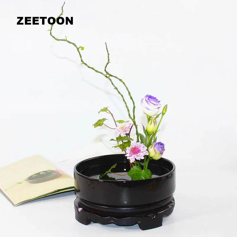 

Post-modern Ikebana Flower Pot Tabletop Vase Flower Bowl Flowerpot Hydroponic Plant Basin Flower Arrangement Ceramic Containers