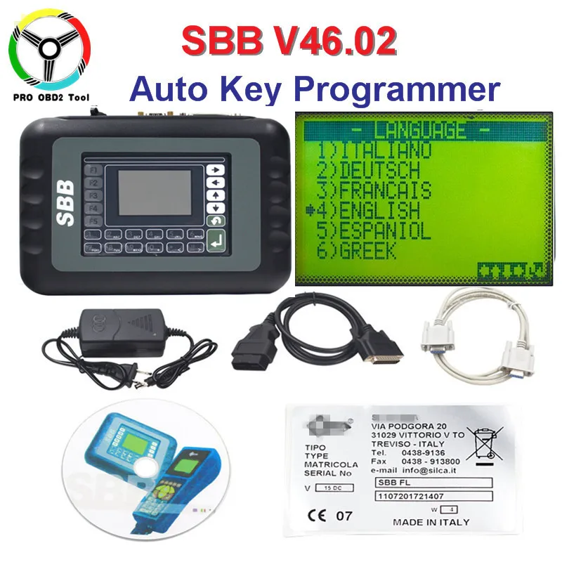 

Professional Universal SBB Auto Key Programmer Key Maker SBB V46.02 Support 9 Languages No Tokens Limited As CK100 V46.02