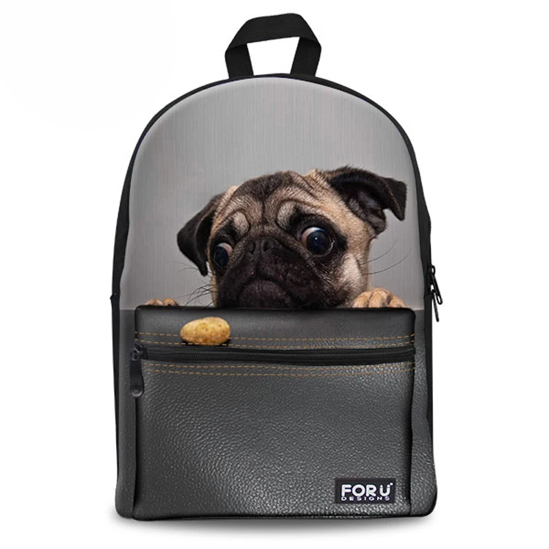 

Customized Trendy Teenager Boys School Backpacks 3D Cute Animal Dog Face Children Backpack Kids Travel Backpacks High Quality