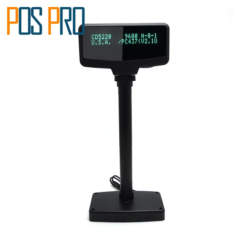 

IVFD02 BLACK POLE DISPLAY VFD2*20 With RS PORT in Pos System For Supermarker and Restaurant Show Order Details
