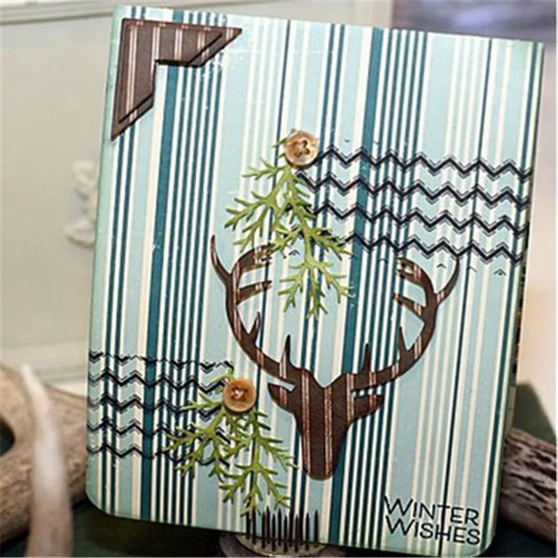 

Naifumodo 2019 Christmas Metal Cutting Dies Animal New 2019 Frame Craft Dies Deer Stag Scrapbooking Cut Card Making Embossing