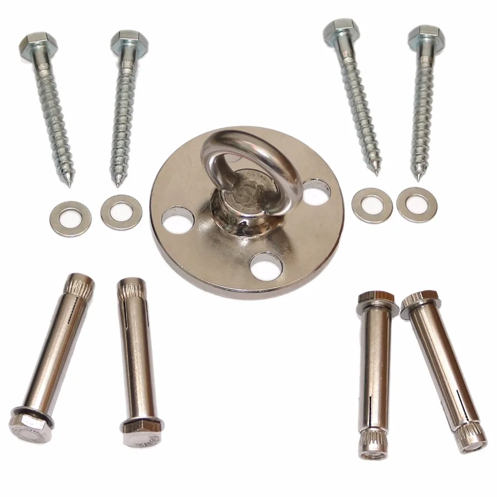 Us 38 7 Stainless Steel Ceiling Wall Mount Bracket Anchor For Suspension Straps Swing Yoga Hammock Sandbags Mounting Hardware In Accessories From