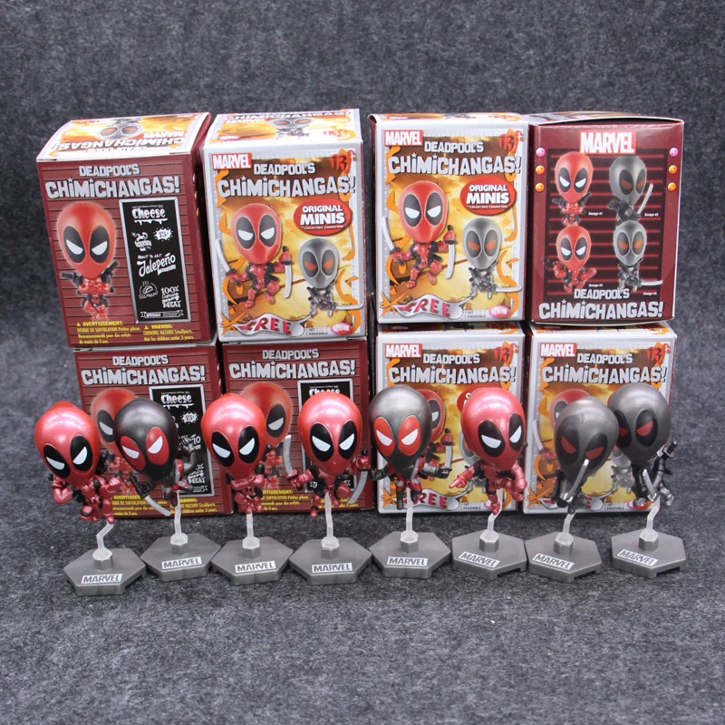 

8pcs/set Marvel X-MAN DeadPool Cute Version PVC Figure Model Toys