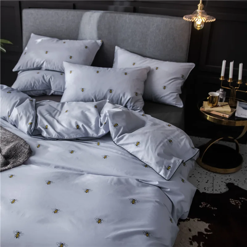Комплект постельного белья из четырех предметов, хлопок, домашний текстиль, постельный комплект edredones y conjuntos de ropa de cama, Постельные одеяла - Цвет: 4