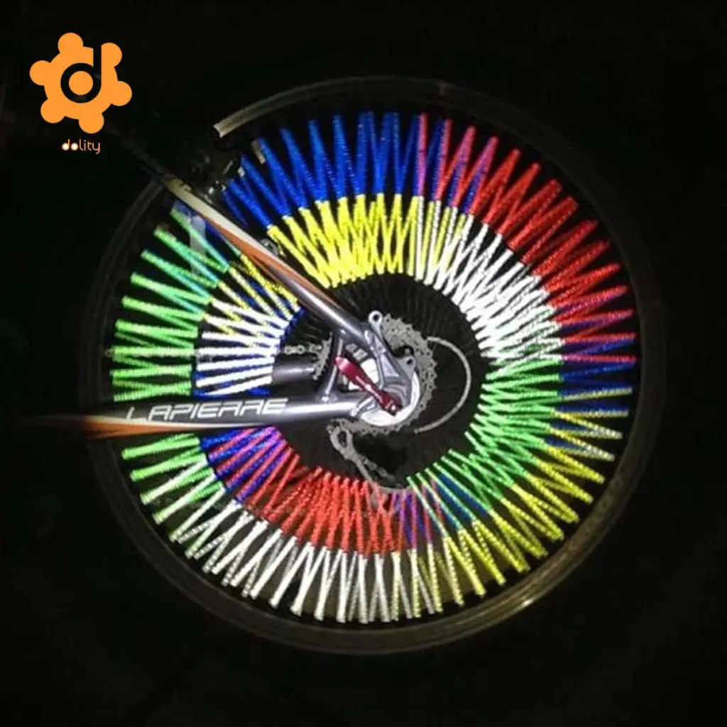 12pcs Bike Spoke Rod Wheel Reflector Reflective ABS Safety Tube Cooler with reflective spokes for all kinds of bicycles