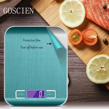 

GOSCIEN Kitchen Scales Digital Electronic Scale Food Scale Stainless Steel Kitchen Measuring Tools 5kg Balance Scale Weight