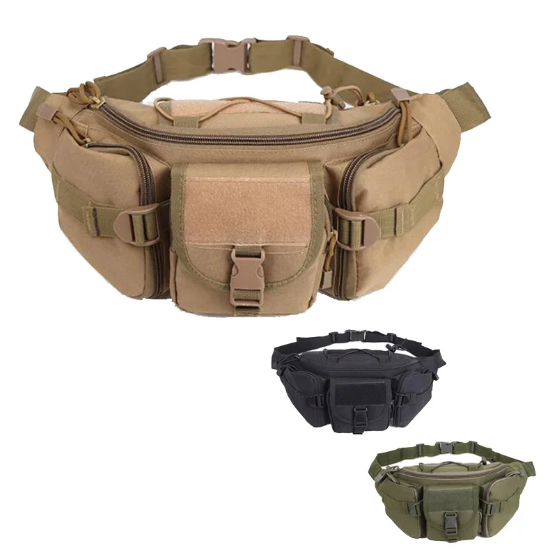 Tactical Molle Waist Bag Military Belt Pouch Pack Running Riding Travel Pocket Outdoor Sport Camping Hiking Hunting Accessories | Спорт и