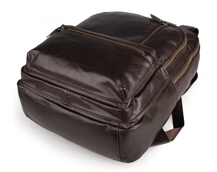 Mädchen Nette Reisetasche Rucksäcke Rindsleder Schokolade Nesitu Echtem 14 Männer Vintage Echt Aus Femal ''laptop Haut Frauen Männlichen M7313 Leder f6Tqg4f