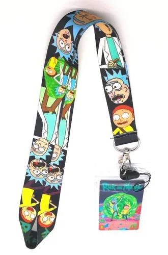 

1 pcs Rick and Morty Neck Strap Lanyards Card Holders Bank Neck Strap Card Bus ID Holders Rope Key Chain Gift K55