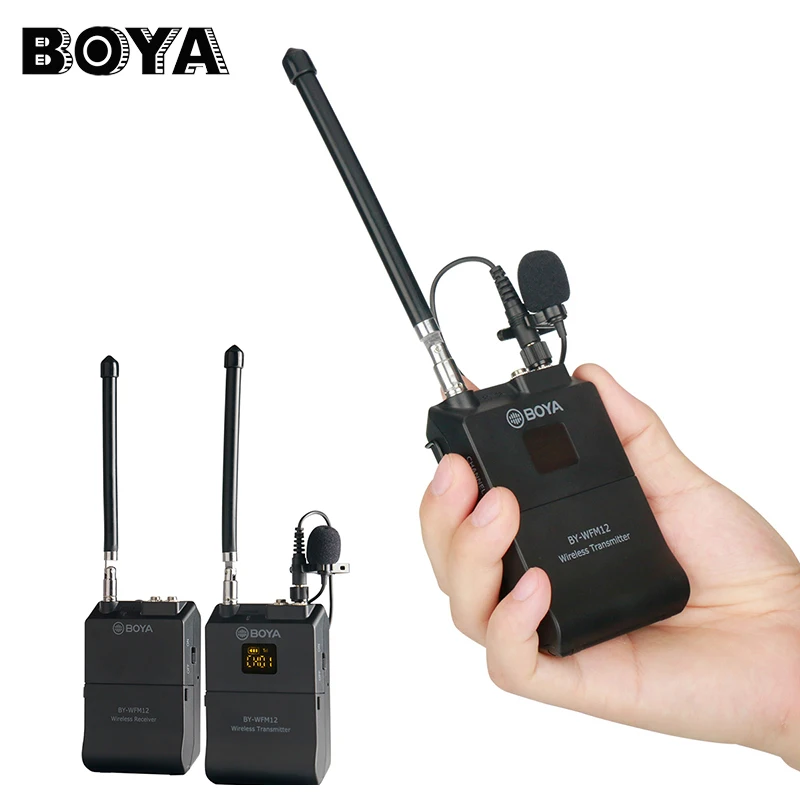 

BOYA BY-WFM12 Professional VHF Wireless Microphone System for iPhone Canon DSLR Camcorder Audio Recorder Interview Recording
