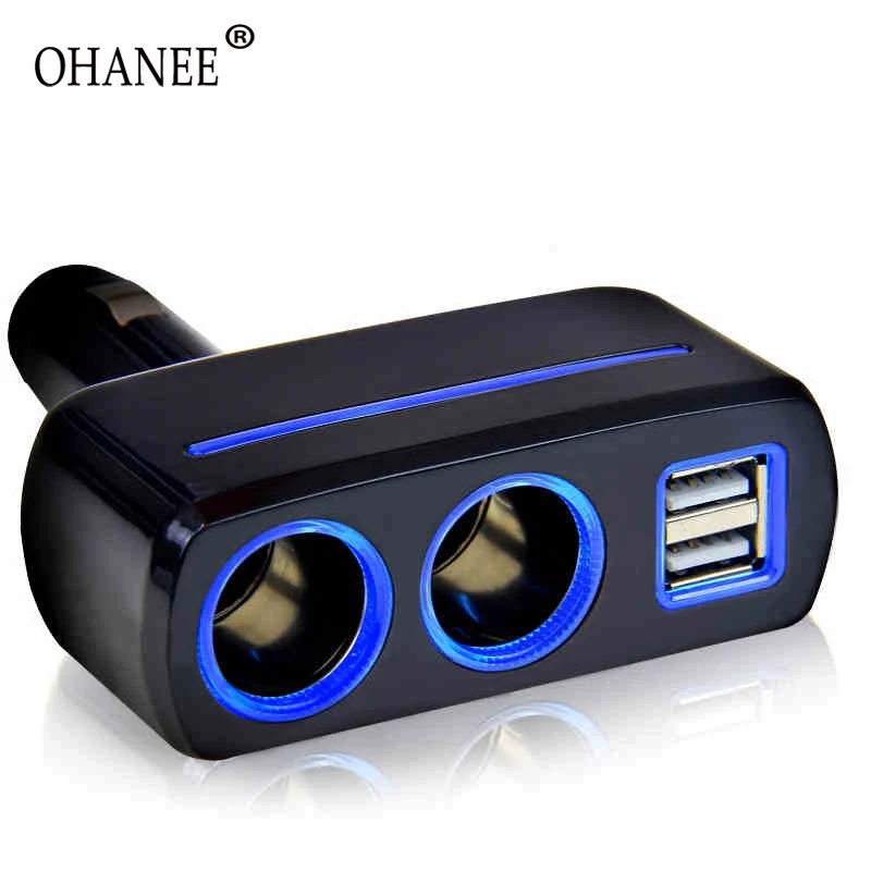 OHANEE универсальный автомобильный прикуриватель 12 В и 24 80 Вт 3 1 А Разветвитель usb