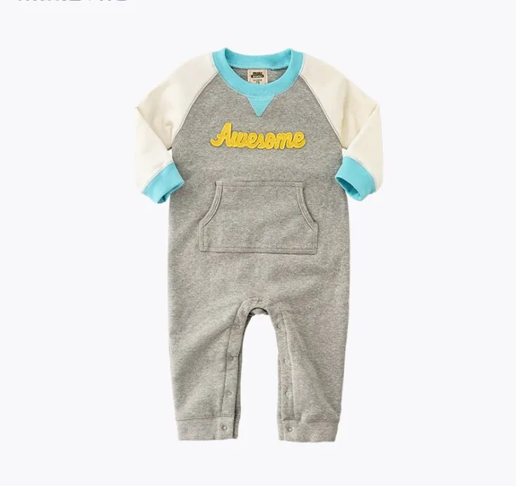 Осенняя одежда для маленьких девочек; комбинезоны для новорожденных мальчиков; плотный хлопковый костюм с длинными рукавами для малышей; одежда для малышей с милыми животными; комбинезоны для малышей