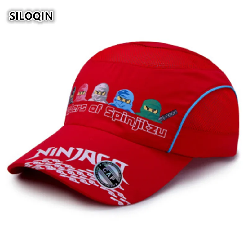 

SILOQIN Summer New Style Child Student Quick-drying Baseball Cap Adjustable Mesh Breathable Cartoon Summer-camp Motion Visor Hat