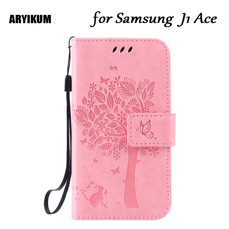 Кожаный чехол для телефона ARYIKUM Samsung Galaxy J1 Ace Duos откидной Магнитный чехол-бумажник
