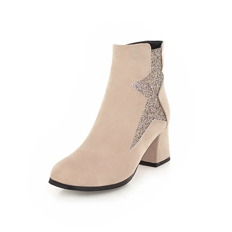 De Taille 33 Femmes Latérale Égérie Grande black red Hauts 43 Orteils Talons Newset Beige Femme Dames Dame Décontracté Glissière Des Chaussons Chaussures Carré Cheville White 2018 rhCtsQdxB