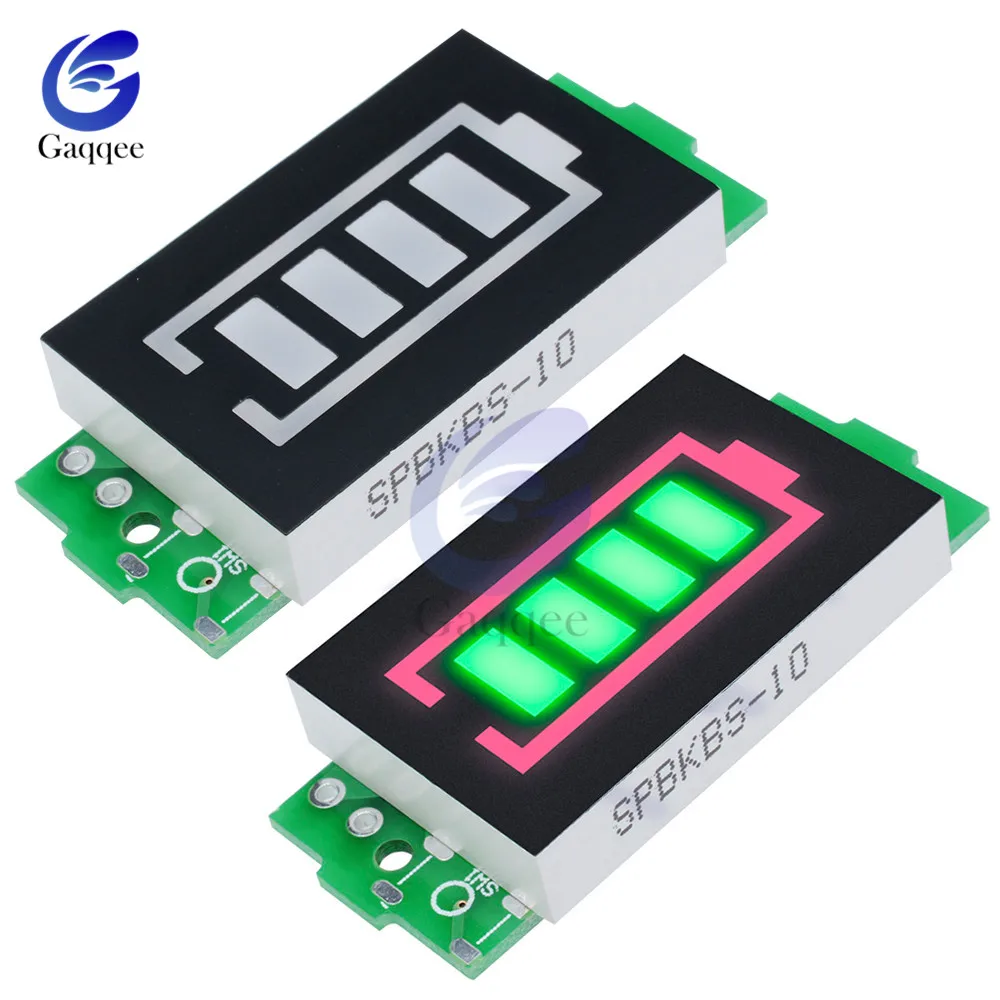 

1S 1 Series Lithium Battery Capacity Indicator Module 3.7V Green Display Electric Vehicle Battery Power Tester Li-po Li-ion