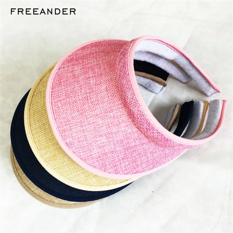 

Freeander Outdoor Running Empty Top Hat Sport Cap Cotton Solid Changable Breathable Summer Running Hats For Women Tennis Golf